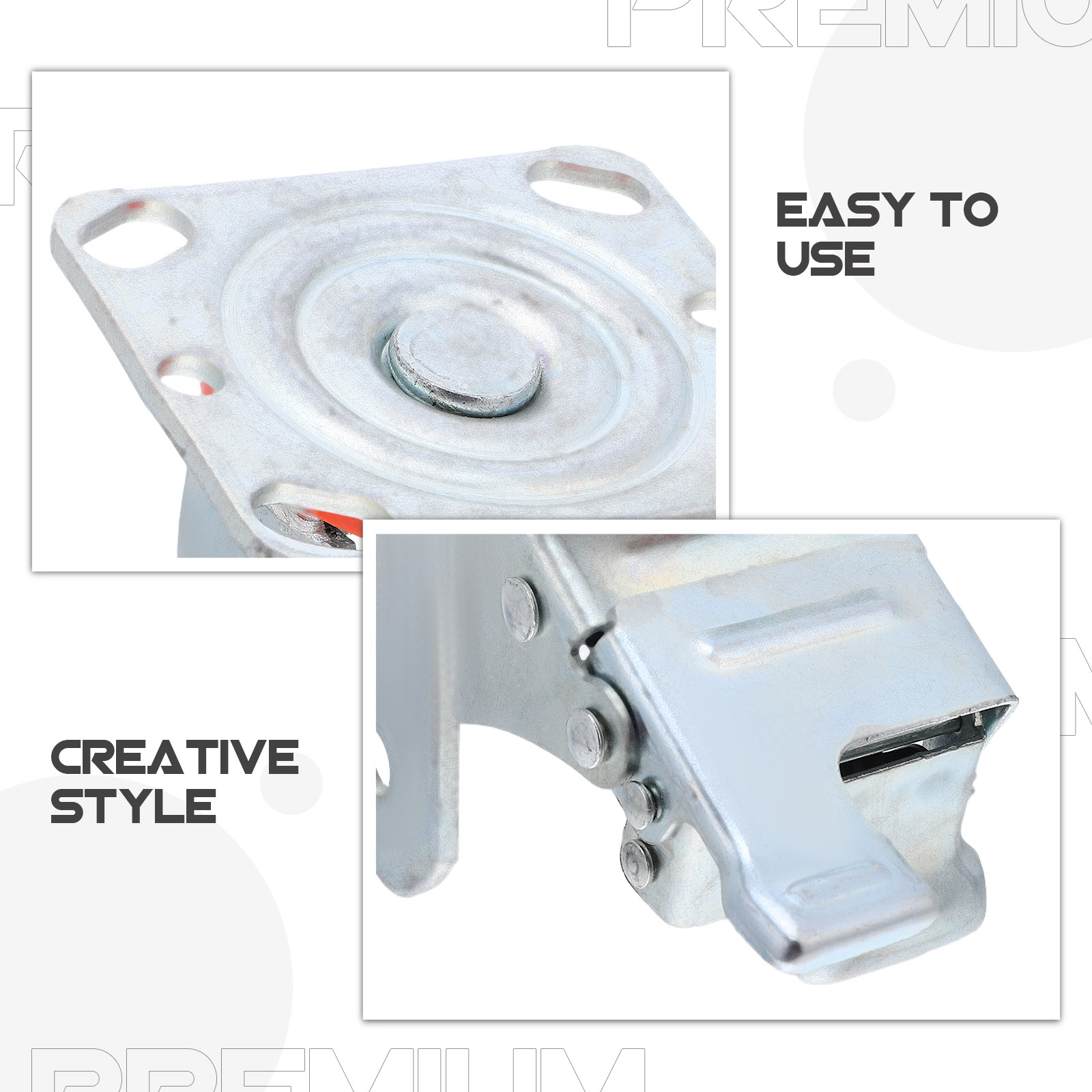 Swivel Caster Bracket 4-Inch H - Heavy Equipment For Construction 评论和价格