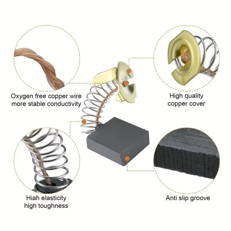 50pcs Heavy-Duty Carbon Brush  - Heavy Equipment Grinder 评论和价格